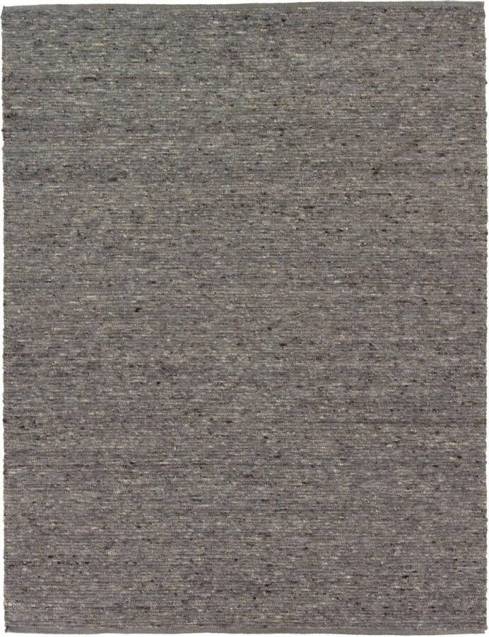 Brinker Wollen Vloerkleed Donker Grijs Eslo Grijs Antraciet Wol 240 x 340 (XL)