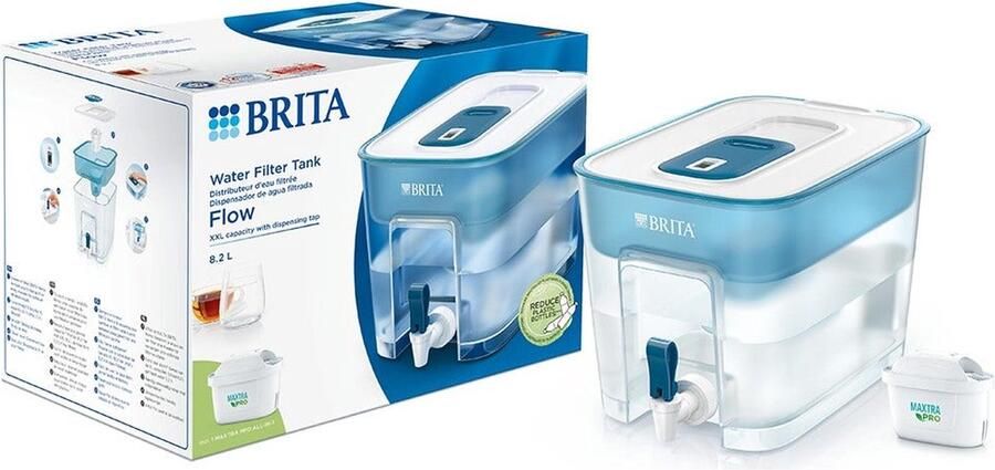 BRITA MAXTRA PRO Waterfilterstation Flow 8 2L Basic Blue 1051126