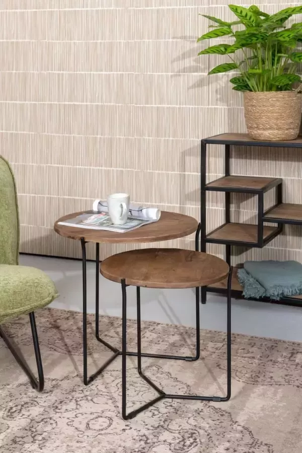 Brix Salontafel Mason Black Set van 2