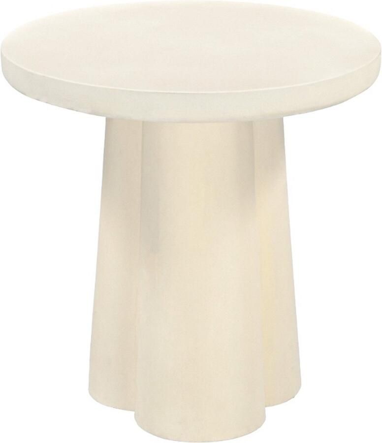 Brix Ronde Bijzettafel Sandy Beton 50cm Beige