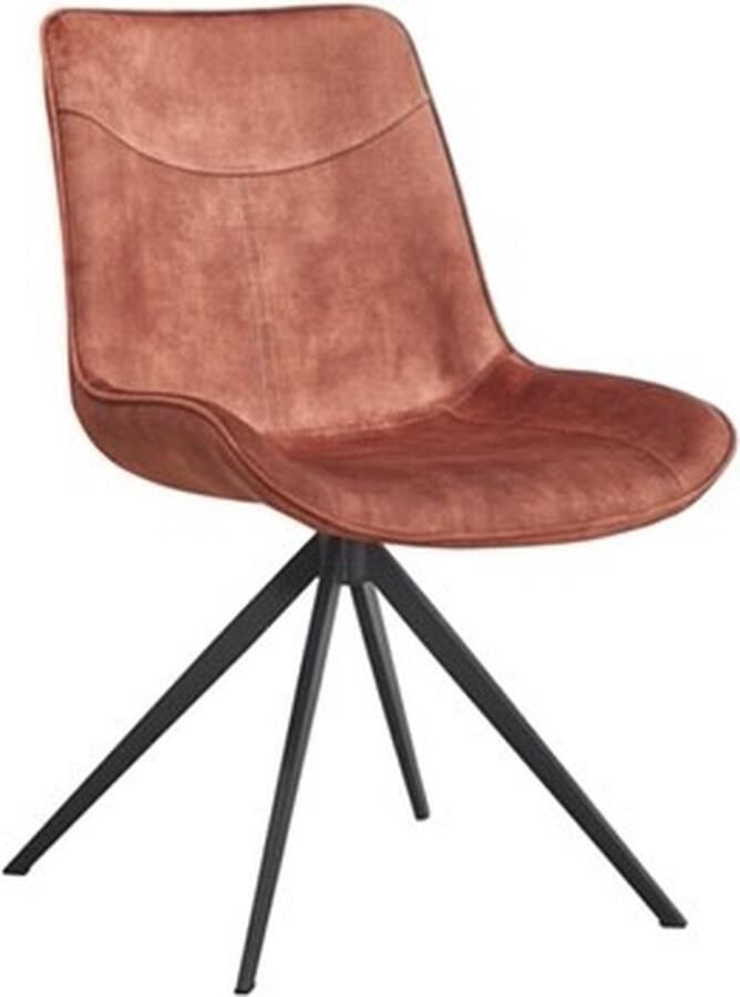 Brix Eetkamerstoel Lewis Roest Stof 55x64x85