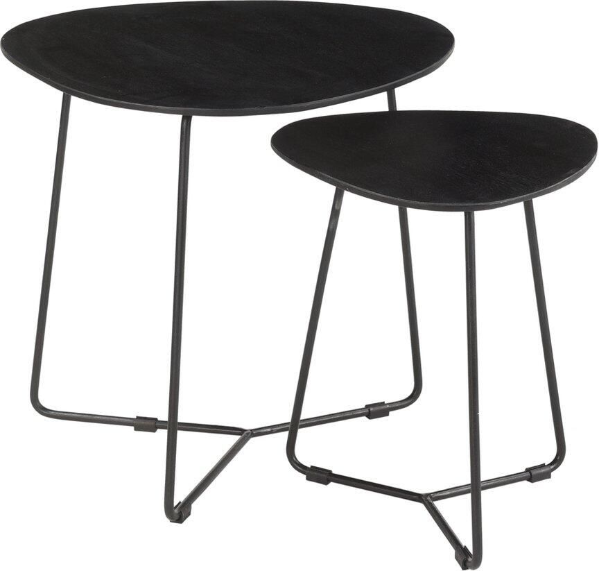 Giga Meubel Salontafel Brix Ivy black set of 2
