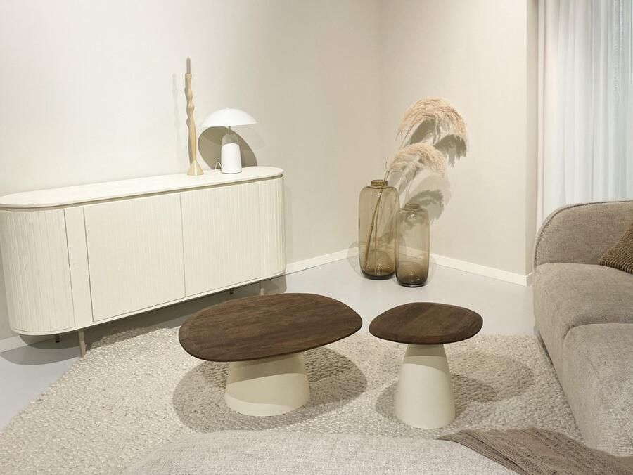 Brix Salontafel Set Marron Beige Mangohout