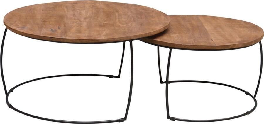 Brix salontafelset Emma Black Set van 2