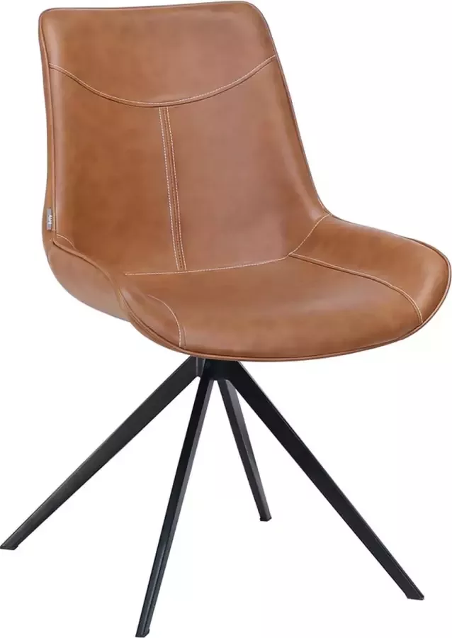 Brix Eetkamerstoel Lewis Cognac Stof 55x64x85