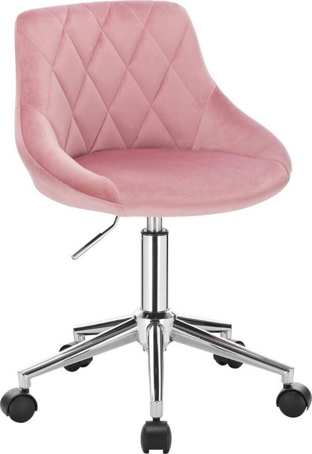 Brondeals kruk schoonheidsspecialiste stoel kinderbureau stoel roze velvet ergonomisch verstelbaar make up stoel