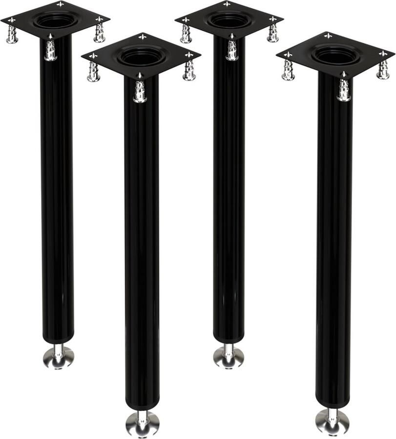 Bronea Set à 4 stuks Tafelpoten rond staal rond Ø 30 mm INCL. STELSCHROEVEN & MONTAGESCHROEVEN meerdere lengtes & kleuren Meubelpoot Meubelpoten