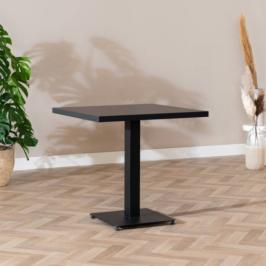 Bronx71 Bistrotafel Nils melamine zwart 80 x 80 cm - Foto 2