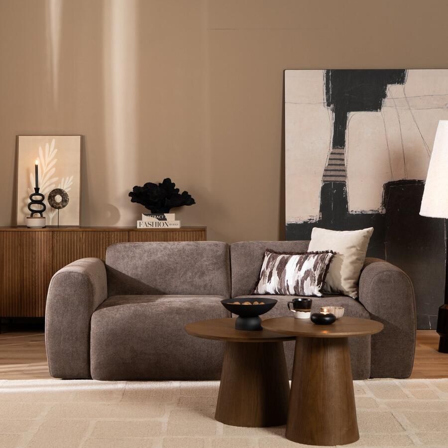 Bronx71 2 5-zits bank Maine chenille stof bruin