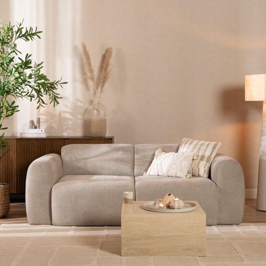 Bronx71 2 5-zits bank Maine gemêleerde stof taupe