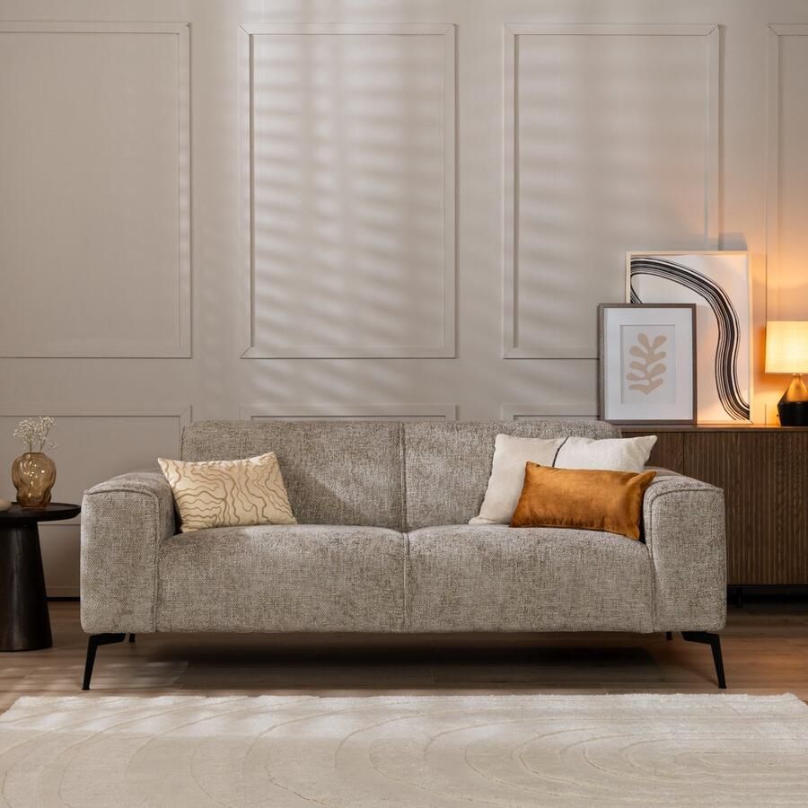 Bronx71 2 5-zits bank Vegas taupe stof chenille. - Foto 2