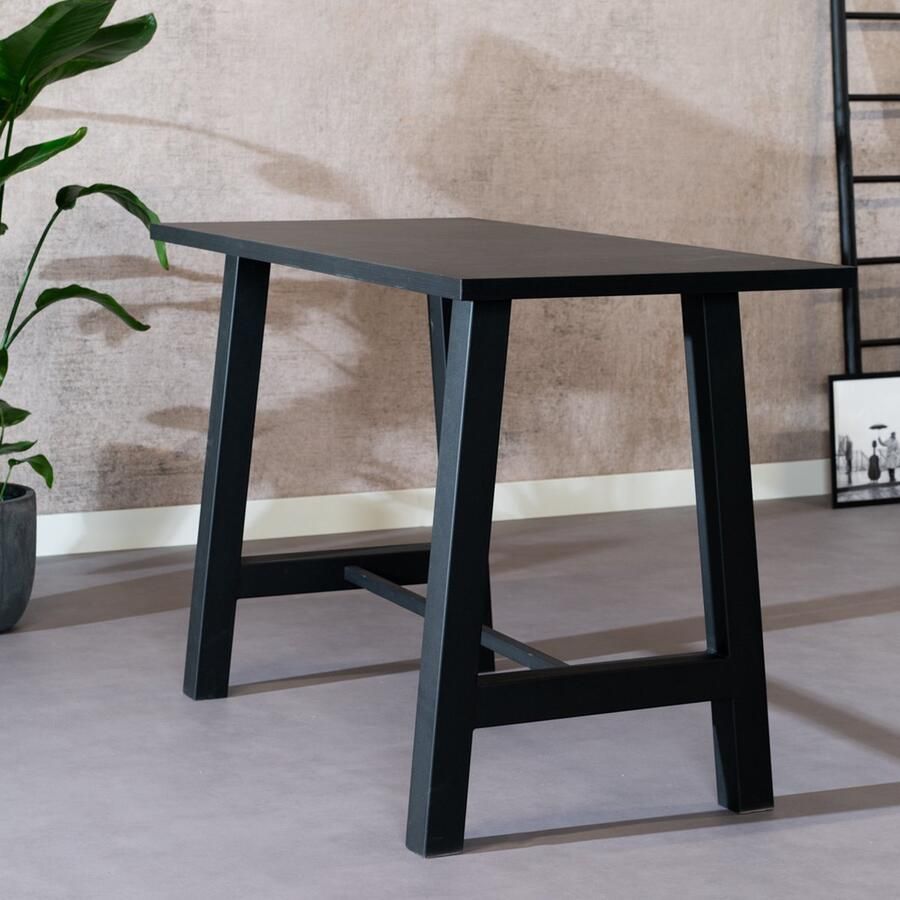 Bronx71 Bartafel Disa melamine zwart 160 x 80 x 109 cm