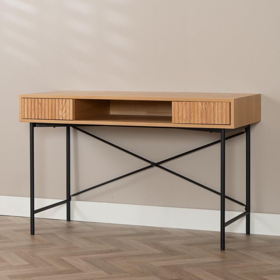 Bronx71 Bureau Maury blank eiken 120x55x77 cm