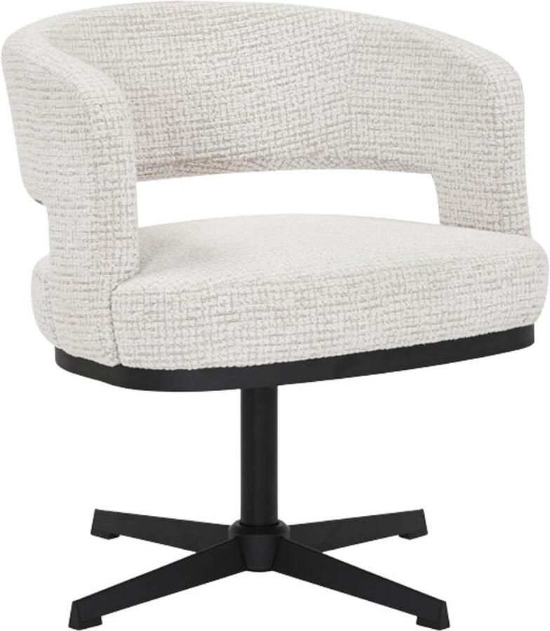 Bronx71 Draaifauteuil Gino gemêleerde stof beige - Foto 2