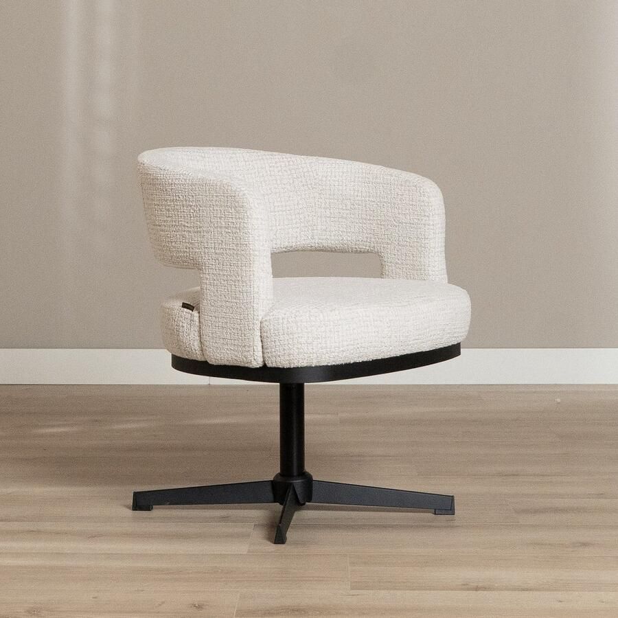 Bronx71 Draaifauteuil Gino gemêleerde stof beige