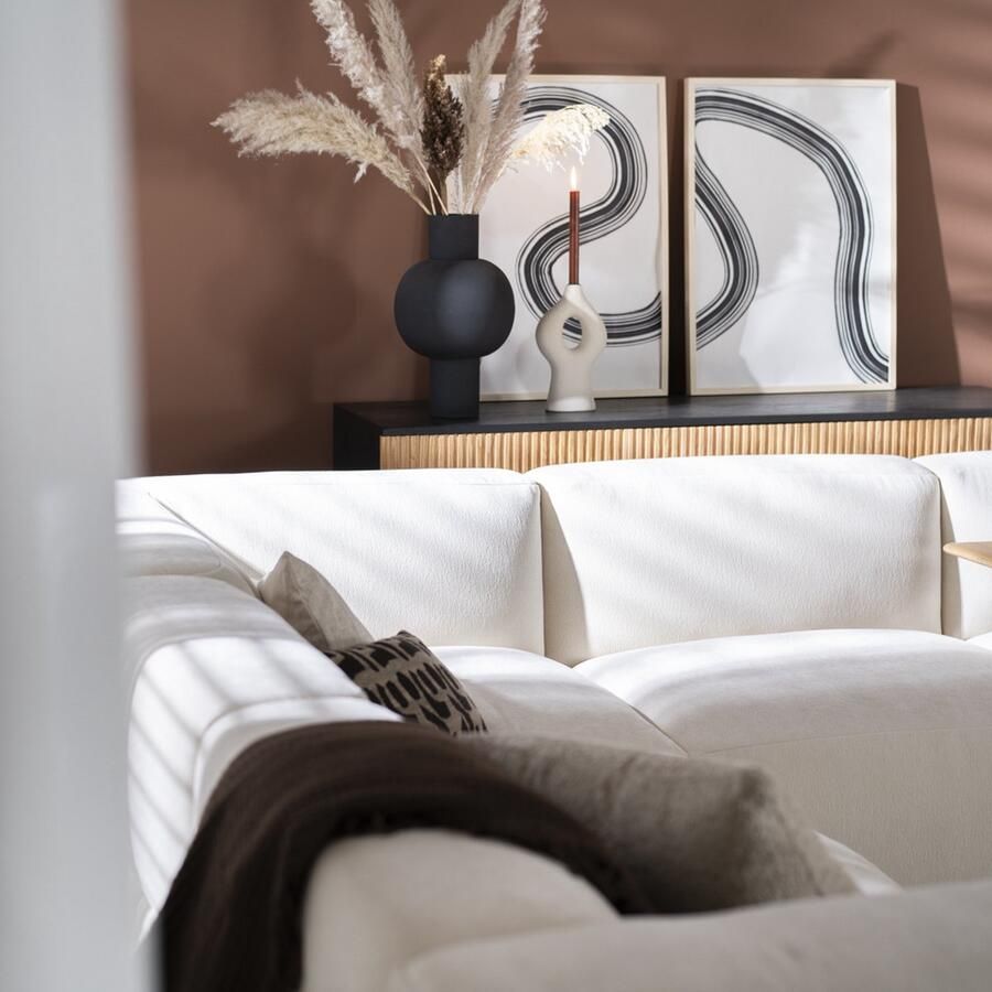 Bronx71 Dressoir Haley zwart blank eiken 160 cm. - Foto 2