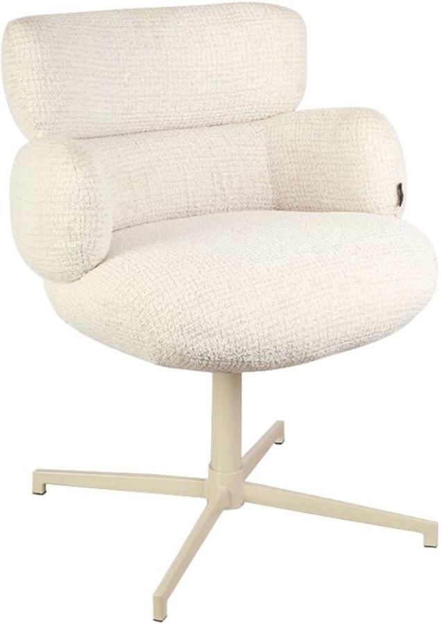 Bronx71 Eetkamerstoel Coco gemêleerde stof beige stoel