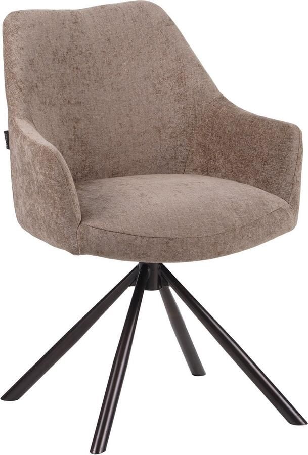 Bronx71 Eetkamerstoel Kay draaibaar taupe stoel - Foto 2