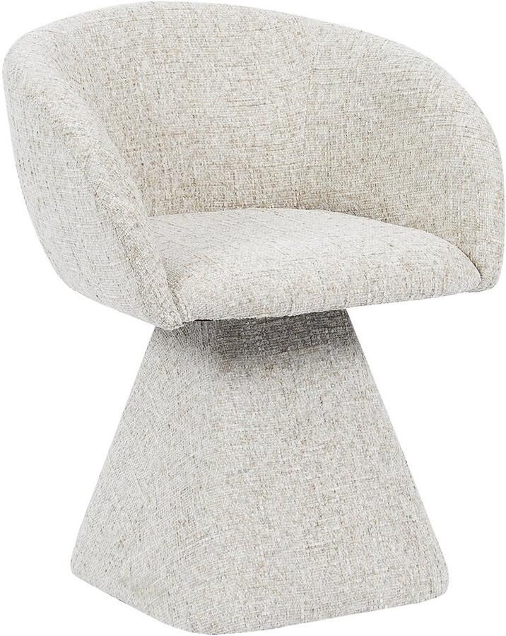 Bronx71 Eetkamerstoel Lenn draaibaar chenille taupe stoel - Foto 2