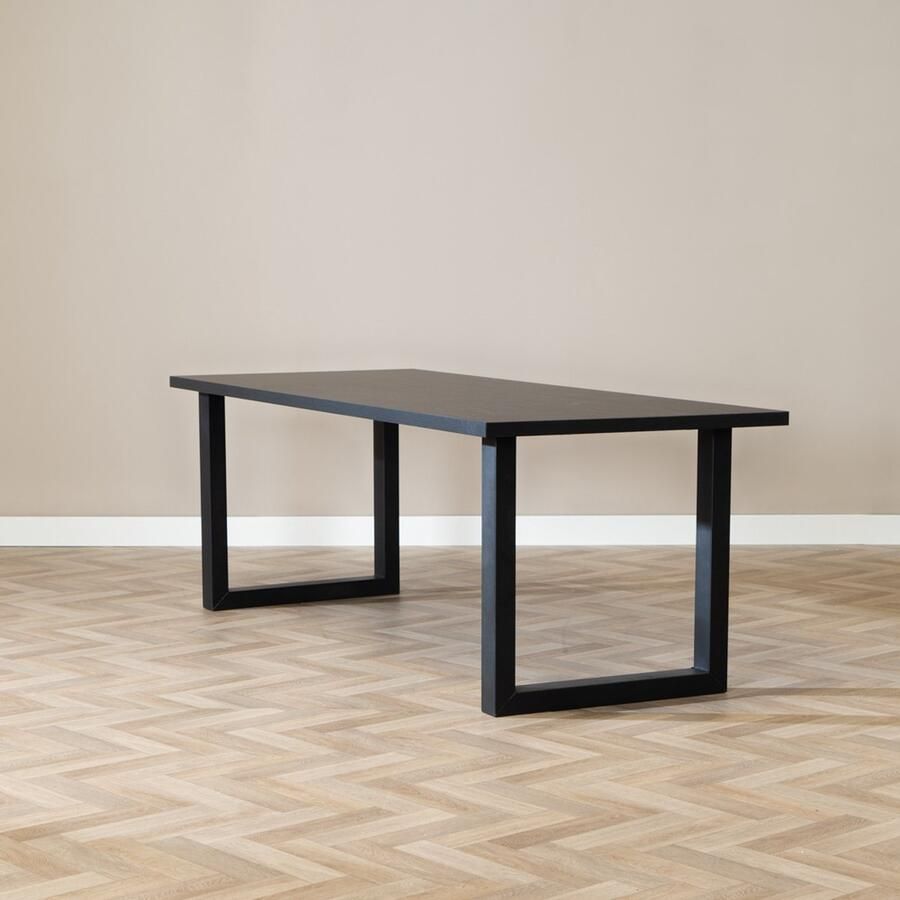 Bronx71 Eettafel Alec melamine zwart 220 x 90 cm