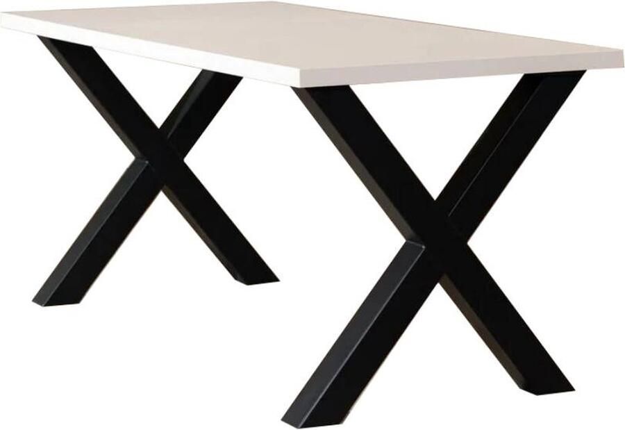 Bronx71 Eettafel Bodo melamine beige 160 x 80 cm.