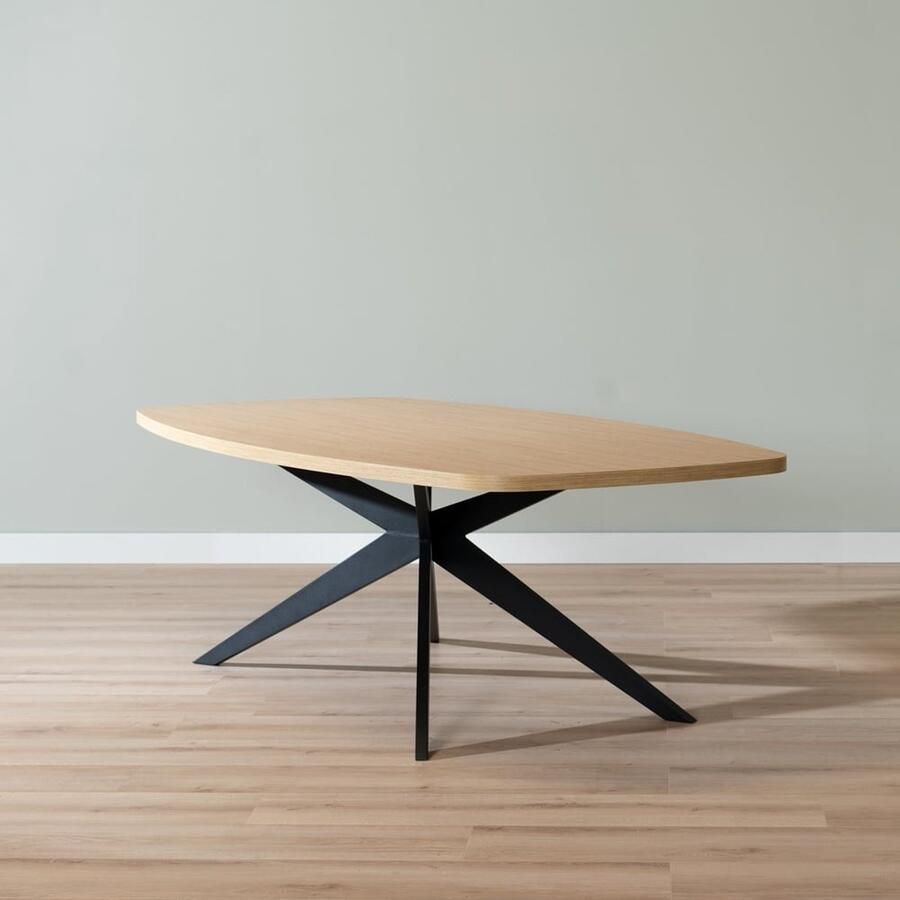 Bronx71 Eettafel Dio melamine eiken deens ovaal 240 x 120 cm.