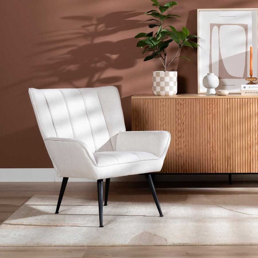 Bronx71 Fauteuil City linnen off white.