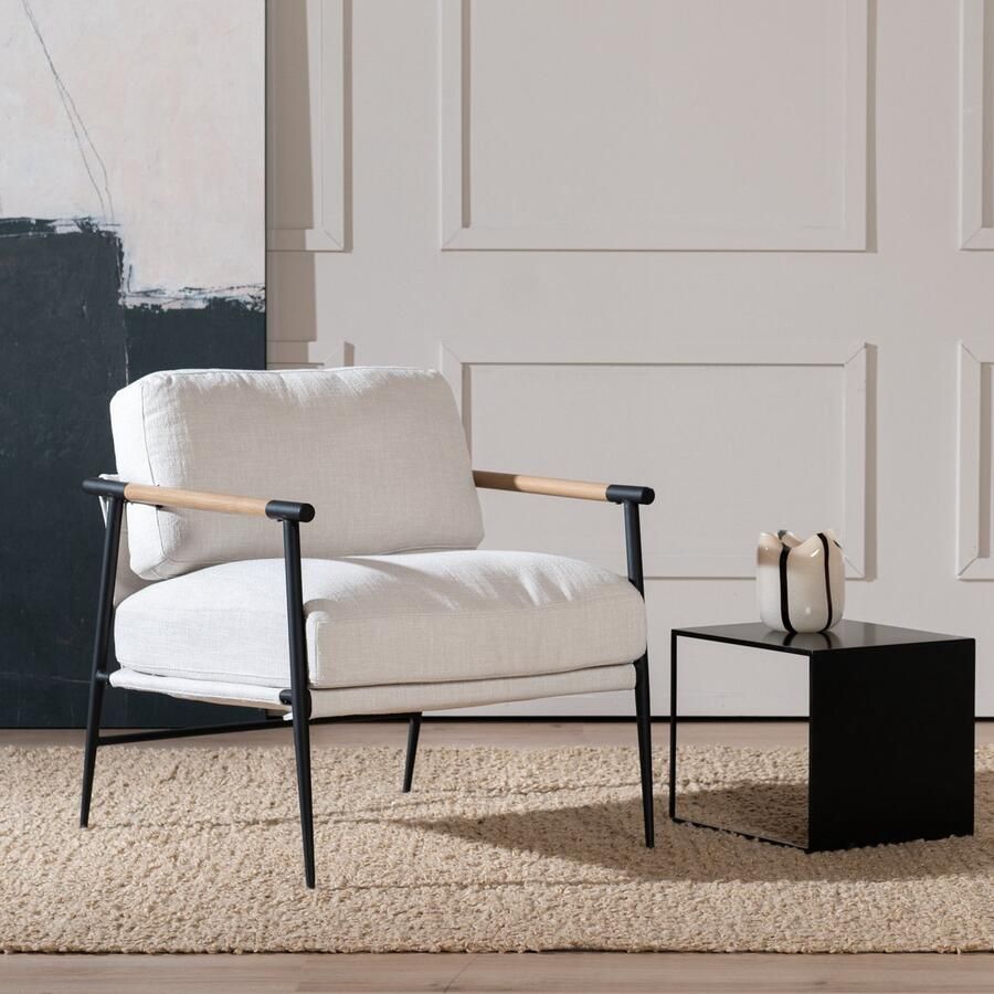 Bronx71 Fauteuil Jade linnen off white.