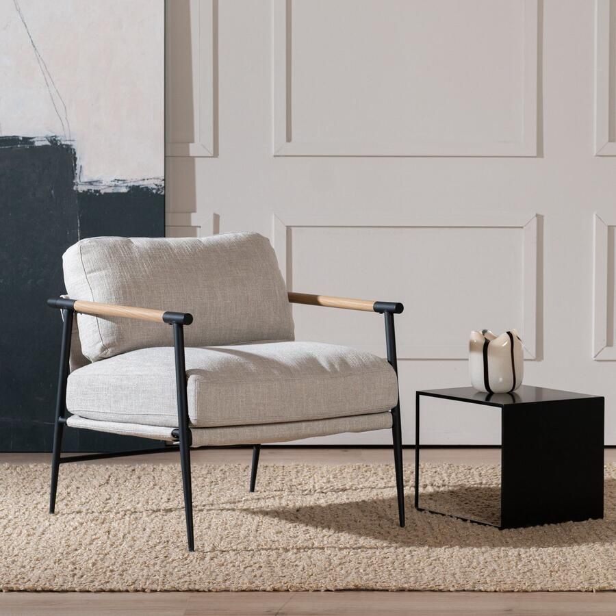 Bronx71 Fauteuil Jade linnen taupe.