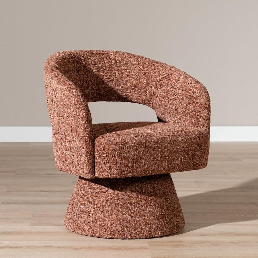 Bronx71 Fauteuil Josh draaibaar chenille koper