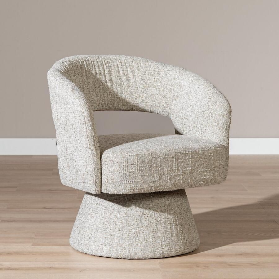 Bronx71 Fauteuil Josh draaibaar chenille taupe