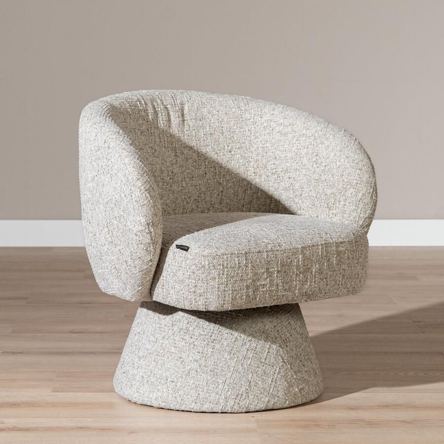 Bronx71 Fauteuil Lenn draaibaar chenille taupe