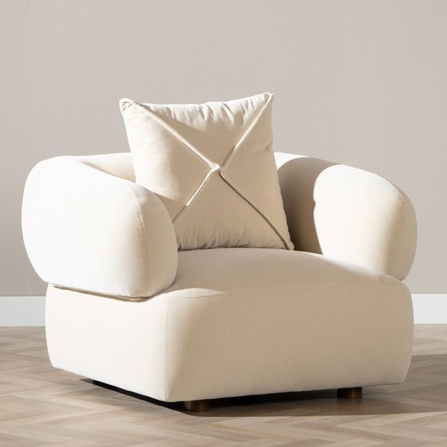 Bronx71 Fauteuil Palermo velvet beige