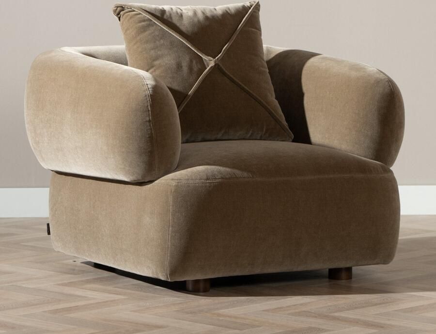 Bronx71 Fauteuil Palermo velvet bruin