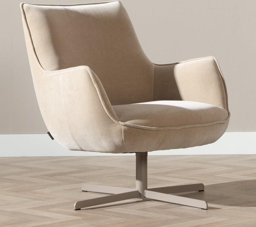 Bronx71 Fauteuil Stella draaibaar velvet taupe