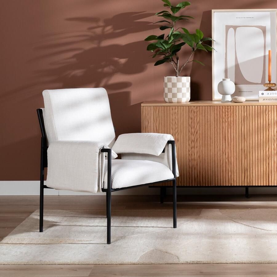 Bronx71 Fauteuil Urban linnen off white.