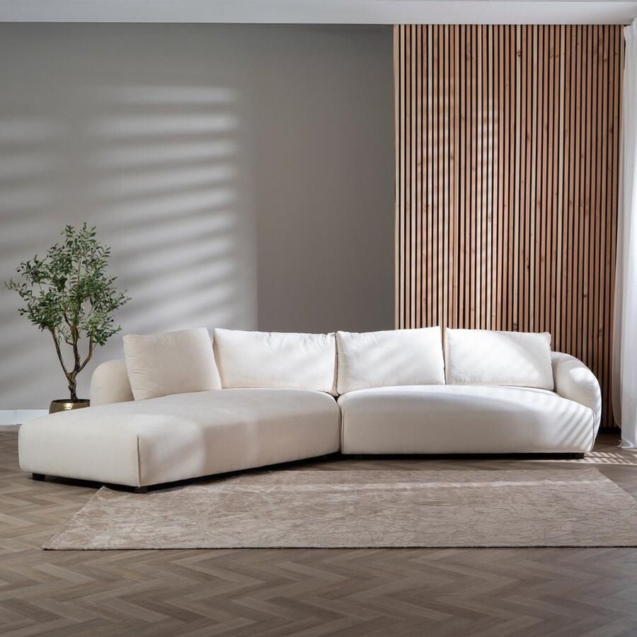 Bronx71 Hoekbank Isa chenille off white links