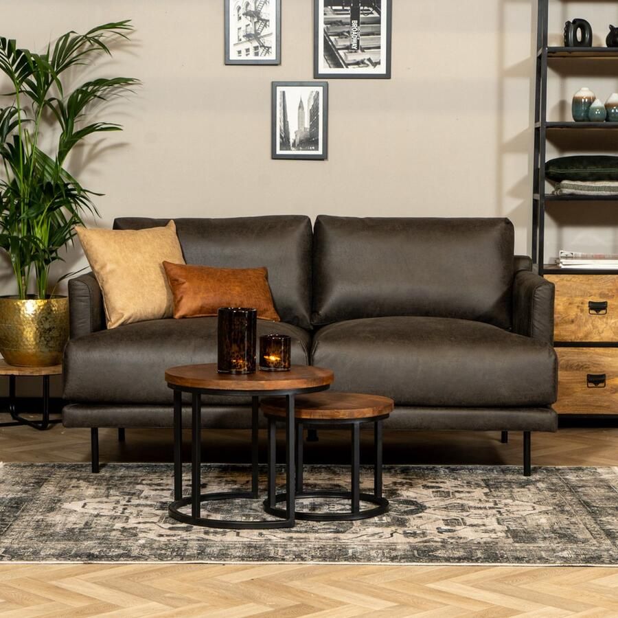 Bronx71 Industriële bank 2 5-zits Denver antraciet. - Foto 2