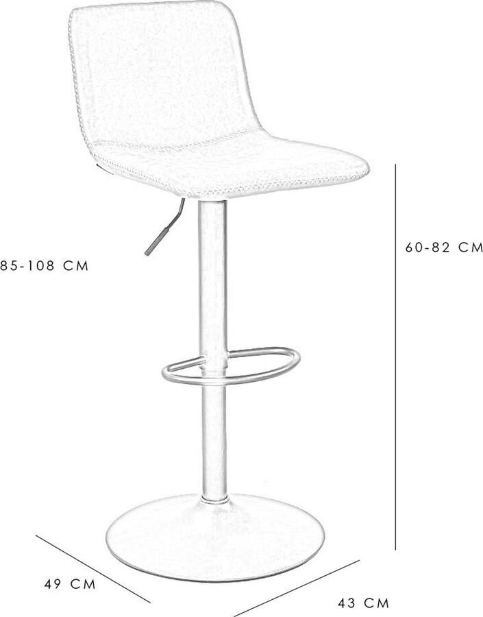 Bronx71 Industriële Barkruk Texas leer olijfgroen 60 76 cm draaibaar Barkrukken set van 4 barstoel