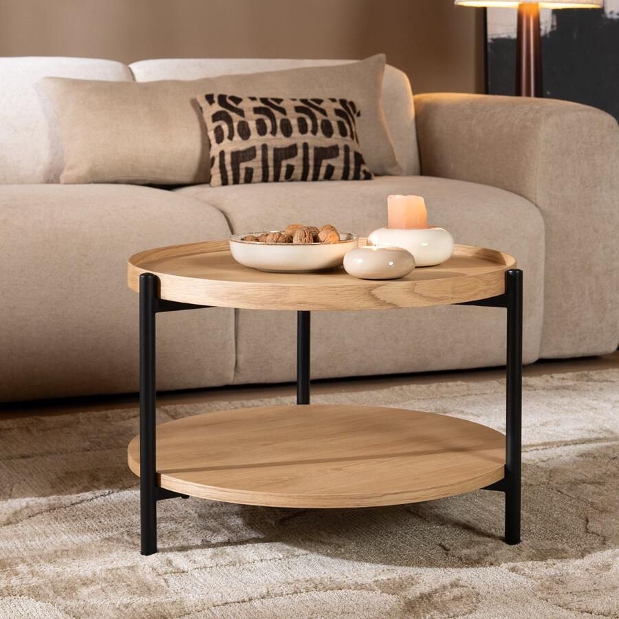 Bronx71 Salontafel Rio Ø58 cm blank eiken Salontafel rond