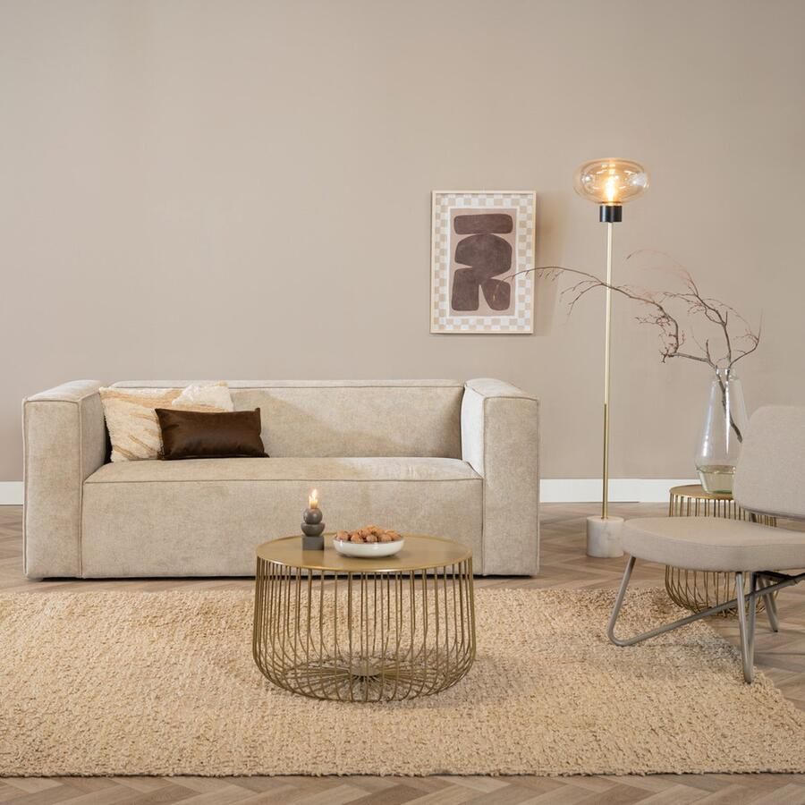 Bronx71 Salontafel rond Senna goud Salontafel goud Salontafel metaal Salontafel design Salontafel rond Ø60 cm - Foto 3