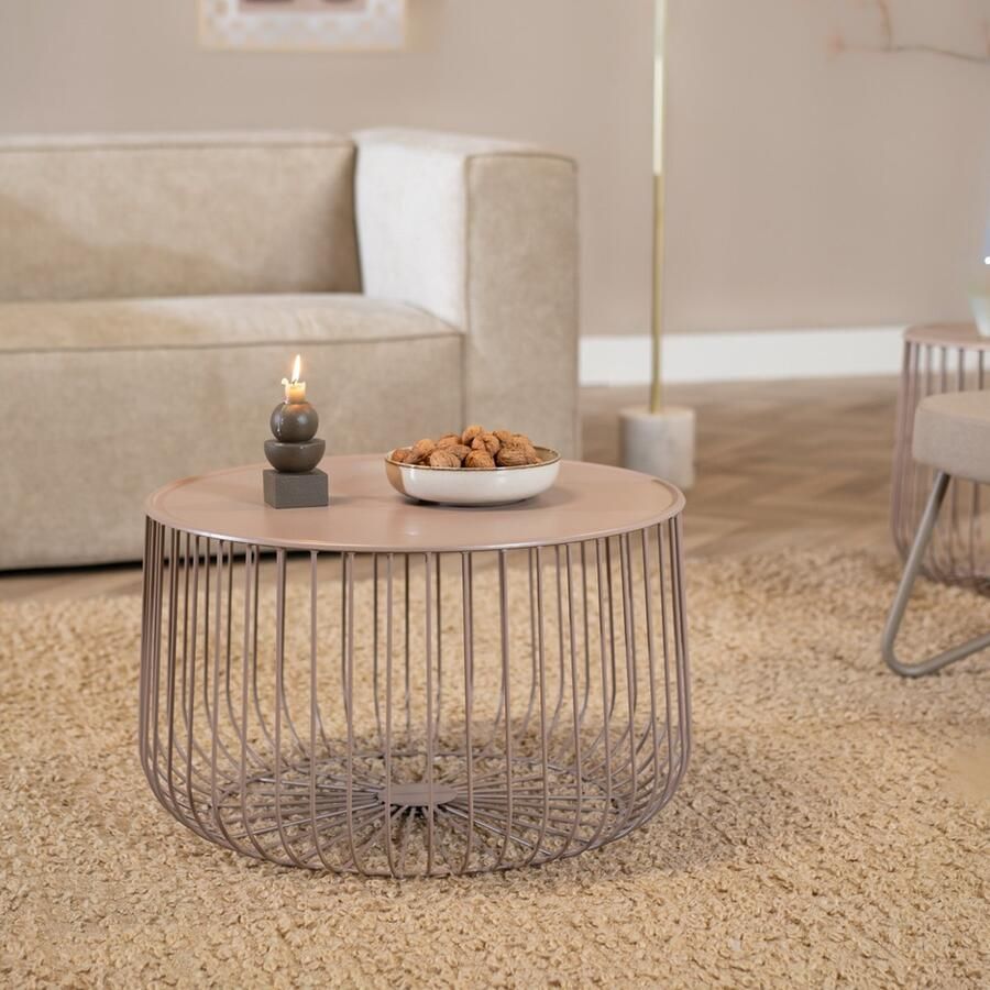 Bronx71 Salontafel Senna metaal taupe Salontafel rond - Foto 2
