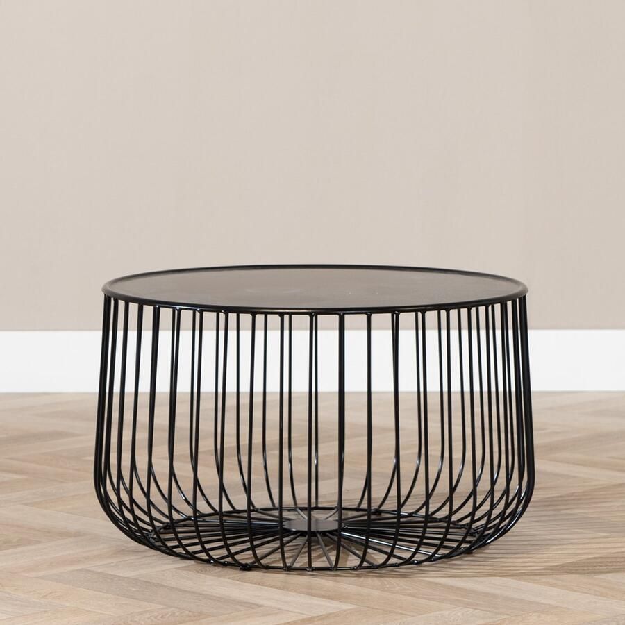 Bronx71 Salontafel rond Senna zwart Salontafel zwart Salontafel metaal Salontafel design Salontafel rond Ø60 cm - Foto 3