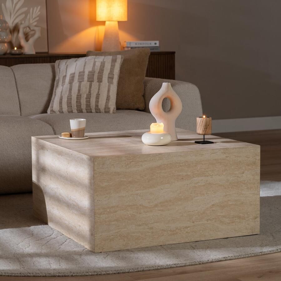 Bronx71 Salontafel element Ace travertin 75x75x40