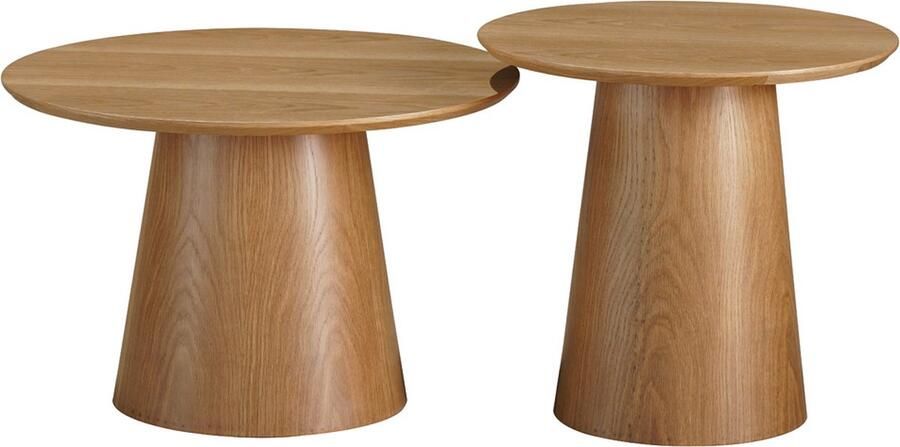 Bronx71 Salontafels Ash set van 2 Ø50 en Ø62 cm blank eiken Salontafel rond - Foto 2