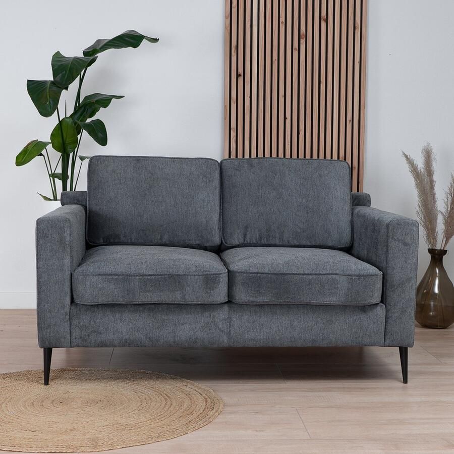 Bronx71 Scandinavische bank 2-zits Orlando stof gemêleerd antraciet.