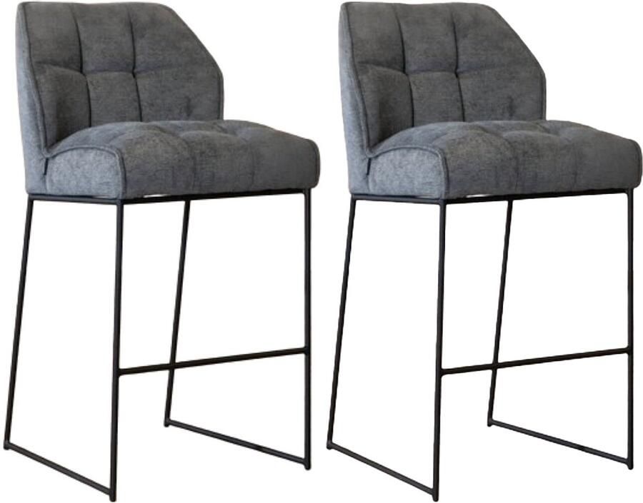 Bronx71 Scandinavische barkruk Jelle antraciet 70 cm Barkrukken set van 2 barstoel