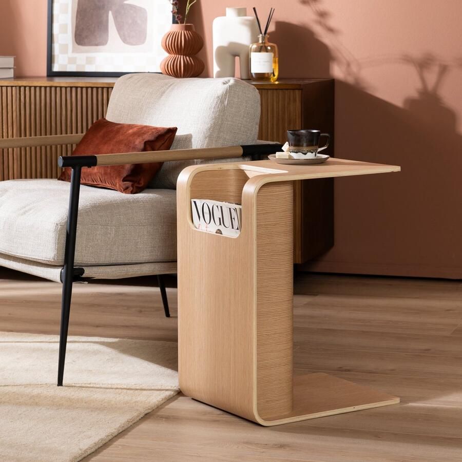 Bronx71 Scandinavische bijzettafel salontafel Isla 60x35x45 naturel eiken