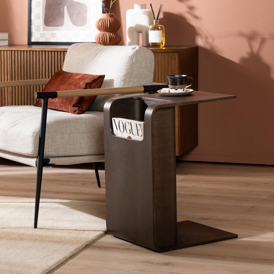 Bronx71 Scandinavische bijzettafel salontafel Isla 60x35x45 walnoot