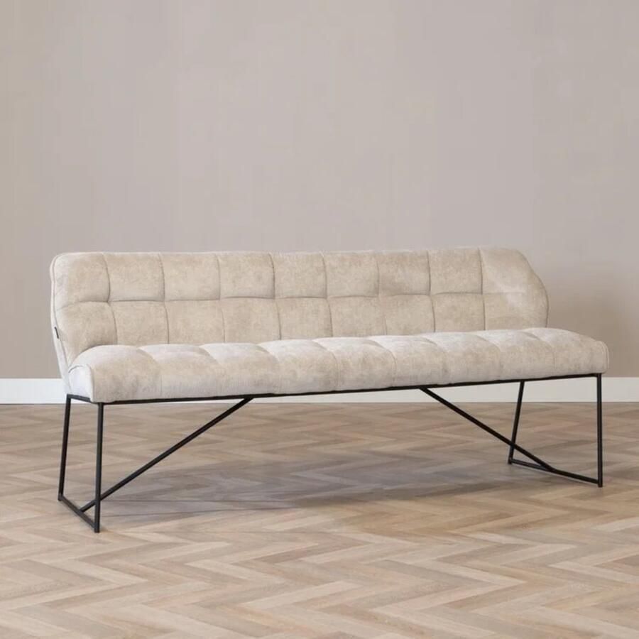 Bronx71 Scandinavische eetkamerbank Jelle taupe 220 cm eettafelbank eetbank